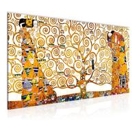 Runa art Tableau Décoration Murale Gustav Klimt - Arbre de Vie 100x40 cm - 1 Panneau Deco Toile Prêt à Accrocher 700012a