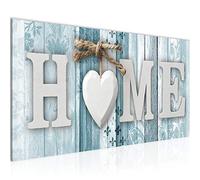 Runa Art Tableau Decoration Murale Home Aspect Bois 1 Partie Moderne Toile Non tissée Salon Salle Slogan Gris Bleu 503312b