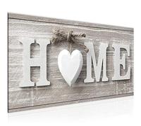 Runa Art Tableau Decoration Murale Home Coeur 1 Partie Moderne Toile non tissée Salon Salle Champêtre Marron Beige 504412a