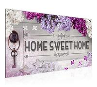Runa Art Tableau Decoration Murale Home Sweet Home 1 Partie Moderne Toile non tissée Salon Salle Lilas Violet 503712a