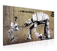 Runa Art Tableau Decoration Murale I am your father 1 Partie Moderne Toile non tissée Salon Salle Art Urbain Marron 302012a