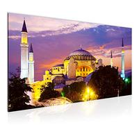 Runa Art Tableau Decoration Murale Istanbul Dinde 1 Partie Moderne Toile Non tissée Salon Salle Mosquée Mecque Violet 604612a