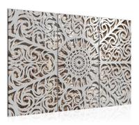 Runa art Tableau Décoration Murale Mandala Abstrait 120x80 cm - 3 Panneaux Deco Toile Prêt à Accrocher 506131c