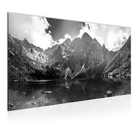 Runa Art Tableau Decoration Murale Montagnes Paysage 1 Partie Moderne Toile non tissée Salon Salle La Nature Noir Blanc 024612c