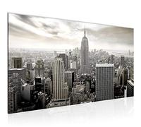 Runa Art Tableau Decoration Murale New York City 1 Partie Moderne Toile non tissée Salon Salle Horizon Noir Et Blanc 603412c