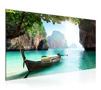 Runa Art Tableau Decoration Murale Panorama Mer 1 Partie Moderne Toile non tissée Salon Salle Paysage Lac Bleu 609312a