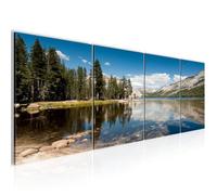 Runa art Tableau Décoration Murale Paysage Montagne 160x50 cm - 4 Panneaux Deco Toile Prêt à Accrocher 606846a