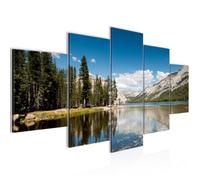 Runa art Tableau Décoration Murale Paysage Montagne 200x100 cm - 5 Panneaux Deco Toile Prêt à Accrocher 606851a