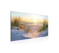 Runa Art Tableau Decoration Murale Plage et mer 100L x 40l cm Moderne Toile non tissée Sable Salon Bureau Plage 041712a