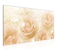 Runa Art Tableau Decoration Murale Roses Fleurs 1 Partie Moderne Toile non tissée Salon Salle Vintage Beige 017212b