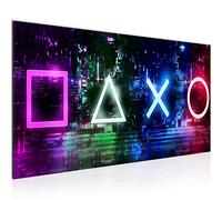 Runa Art Tableau Decoration Murale - Set Gamer - 1 Partie - Moderne Toile non Tissée - Teenager Salle de Jeux - Console Noir - 038812a