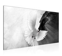 Runa Art Tableau Decoration Murale Sourd 1 Partie Moderne Toile non tissée Salon Salle Des oiseaux Noir et blanc 037812a