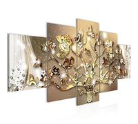 Runa Art - Tableau Gustav Klimt Arbre De Vie 200 x 100 cm 5 Parties XXL Decoration Murale Dessin Or 022251a