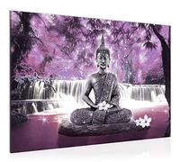 Runa Art Tableau mural Bouddha Cascade Moderne Tableau Decoracion Murale - Feng Shui Vert Salle 503515c