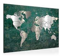 Runa Art Tableau mural Carte Du Monde Moderne Tableau Decoracion Murale - Antique Ancien Marron Salle 109015c