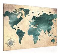 Runa Art Tableau mural Carte Du Monde Moderne Tableau Decoracion Murale - Rechercher Pierre Beige Marron Salle 026015a