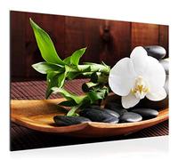 Runa Art Tableau Mural Feng Shui Orchidée Moderne Tableau Decoracion Murale - des Pierres Marron Vert Salle 502315a