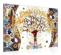 Runa Art Tableau mural Gustav Klimt Arbre De Vie Moderne Tableau Decoracion Murale - Abstrait Arbre Coloré Salle 004615a