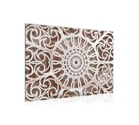 Runa Art Tableau mural Mandala Abstrait Moderne Tableau Decoracion Murale - Oriental Beige Blanc Salle 109615a