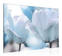 Runa Art Tableau mural Tulipes Fleurs Moderne Tableau Decoracion Murale - Prairie Flower Rose Gris Salle 203915b