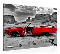 Runa Art Tableau mural Voiture Grand Canyon Moderne Tableau Decoracion Murale - Vintage Gris Rouge Salle 602215a