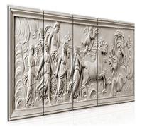 Runa Art Tableau mural XXL Antique Bas-Relief Rome 200 x 80 cm Beige 5 Parties - 025655a