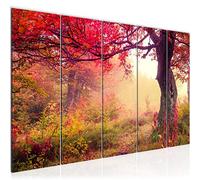 Runa Art Tableau mural XXL Forêt Paysage 200 x 80 cm Rose 5 Parties - 611655a