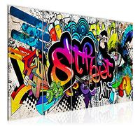 Runa Art Tableau mural XXL Graffiti 200 x 80 cm Multicolore 5 pièces - Fabriqué en Allemagne - 004555b