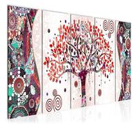 Runa Art Tableau mural XXL Gustav Klimt L'Arbre De Vie 200 x 80 cm Rose 5 Parties - 004655c