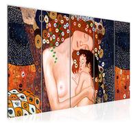Runa Art Tableau mural XXL Gustav Klimt Mère Et Enfant 200 x 80 cm Braun 5 Parties - 700255a