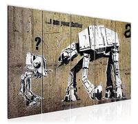 Runa Art Tableau mural XXL I am your father 200 x 80 cm Marron 5 Parties Art Urbain - 302055a