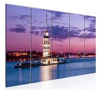 Runa Art Tableau mural XXL Istanbul Dinde 200 x 80 cm Bleu 5 Parties - 604855b