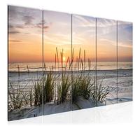 Runa Art Tableau mural XXL Plage Coucher de soleil 200 x 80 cm 5 Parties - 043755a