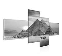 Runa Art Tableau Murale Salon Egypte Pyramides Noir Blanc 4 Parties - 601845c