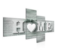 Runa Art Tableau Murale Salon Home Coeur Noir et Blanc 4 Parties - 504445c