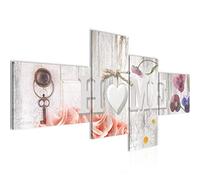 Runa Art Tableau Murale Salon Home Vintage Gris Multicolore 4 parties - 504645a