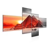 Runa Art Tableau XXL Egypte Pyramides 200 x 100 cm Impression sur Toile Intissee Decoration Murale Salon Chambre 601841a