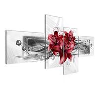 Runa Art Tableau XXL Lis Fleurs 200 x 100 cm Impression sur Toile Intissee Decoration Murale Salon Chambre 008741c