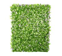 RUNADI Jardin Artificiel - Treillis Extensible en Bois de Saule Feuillage Artificiel Lierre Clair