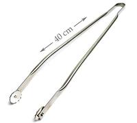 RUNADI Pince à Barbecue INOX à Roulettes - Taille 40cm - Professionnelle - Fabriquée en France