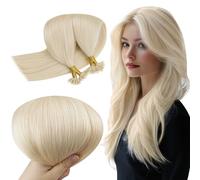 RUNATURE Extension Keratine Cheveux Naturel Blond Platine 50 Mèches 40cm 50g #60