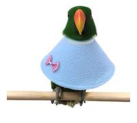 Runaty 2PCs Cape D'oiseau Perroquet Protection Cône Cou Collier De Récupération Anti Morsure Oiseaux Petits Animaux Animaux De Compagnie Collier éLisabéthain Vêtements Chauds M/Bleu
