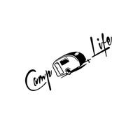 RUNBHP Autocollant créatif en Vinyle for Camping-Car, Caravane, Camion, Voiture, Camping-Car, Caravane, Voyage, Accessoires de décoration(Black,110x31cm)