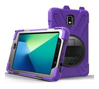 Runbiu Coque pour Samsung Galaxy Tab Active 2 8.0 T390 T395 - Coque Rigide, Protection Anti-Choc avec Support Intégré et Bandoulière Compatible Samsung Galaxy Tab Active 2 8.0 T390 T395