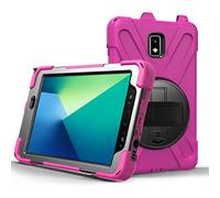 Runbiu Coque pour Samsung Galaxy Tab Active 2 8.0 T390 T395 - Coque Rigide, Protection Anti-Choc avec Support Intégré et Bandoulière Compatible Samsung Galaxy Tab Active 2 8.0 T390 T395