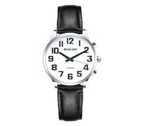 RUNCAR Français Montre parlante Hommes avec Chiffres géants,Montre parlante de l'heure, de la Date ou de l'heure de l'alarme - pour Personnes âgées, malvoyantes ou aveugles