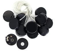 RUNCCI-YUN 10 pcs CR2032 Support Pile Bouton,Support Pile cr2032 avec Interrupteur,Piles Bouton CR2032 2 x 3V Noir,Ronde