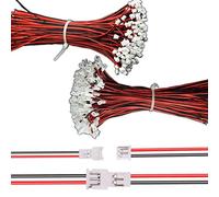 RUNCCI-YUN 100 Pcs/50 Paires 1.25 mm Connecteur Jst 2 Broches Mâle Et Femelle Connecteur Plug avec Câble Fil 15 cm, Jst 2 Pin Adaptateur de Connecteur Mâle et Femelle