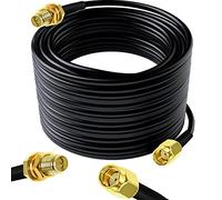RUNCCI-YUN 10M Antenne WiFi Extension Câble, Câble d’Extension RP-SMA,Rallonge Antenne WLAN, Câble Coaxial RP-SMA,pour Pont de routeur LAN sans Fil et antenne cellulaire, Pas pour la télévision