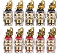 RUNCCI-YUN 10Pcs 4mm Fiche Banane Douille, Fiche Banane Femelle, 4mm fiche Enceinte, Haut-Parleur Reliure Femelle Post Socket Jack, Plaqué Or embase Haut Parleur